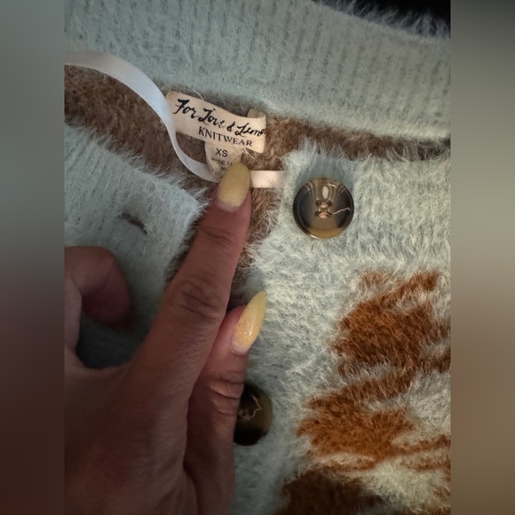 For Love and Lemons Cher cardigan and skirt set-Blue - Picture 4 of 7